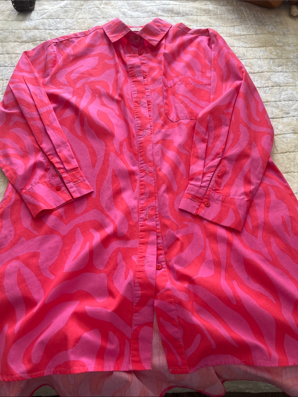 Karlie Hot Pink & Fuchsia Abstract mini dress